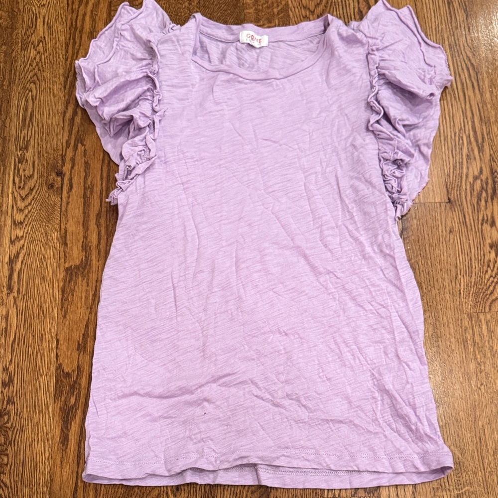 Goldie Women’s Lilac Ruffle Sleeve Blouse Size Medium